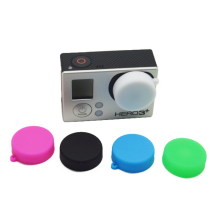 HOT SALE Action camera accessories Silicone Lens Cap Cover for GoPro Hero 4 Hero3 Hero3+ camera